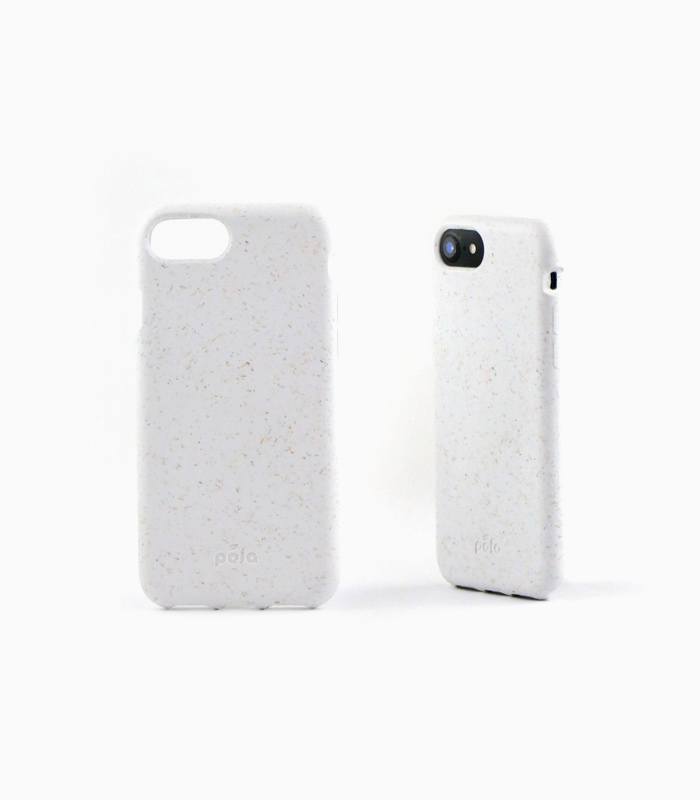 Pela Case Eco-Friendly – Minimalist Beyaz Benekli Akıllı Telefon Kılıfı